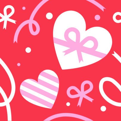 Print Pattern Design Creator for Valentine's Day With Heart-Shaped Gifts 7158c