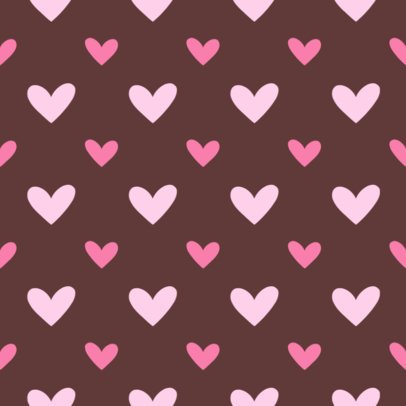 Print Pattern Template Featuring a Valentine's Day Background With Heart Graphics