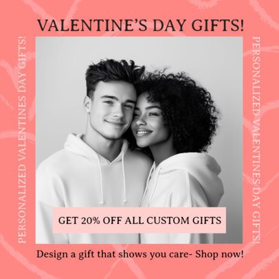 Instagram Post Maker for a Valentine's Day Discount Promo Ad 7153