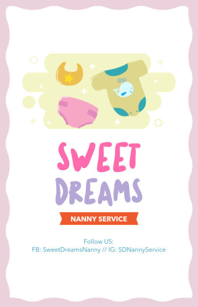 Child Care Flyer Maker with Baby Mobile