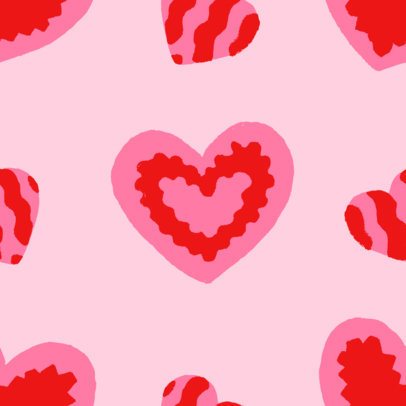 Print Pattern Design Maker for Valentine's Day With Romantic Heart Graphics 7160a