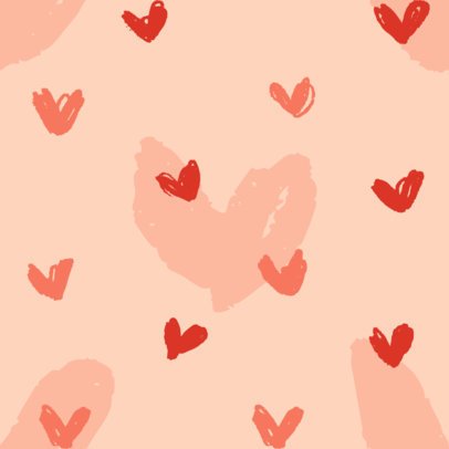 Print Pattern Design Creator Featuring Cute Heart Illustrations for Valentine's Day 7160c