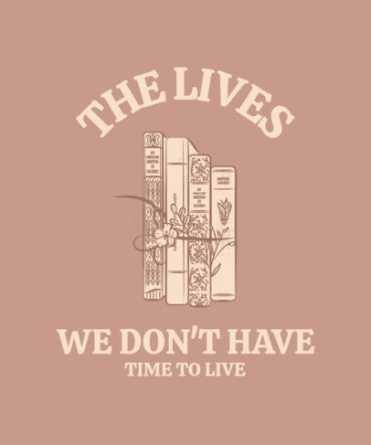 Color of the Year-Inspired T-Shirt Design Creator With Book Graphics 7162c