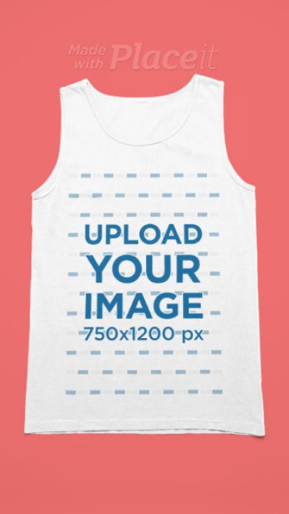 Video of a Comfort Colors Tank Top Placed on a Customizable Background 9037v