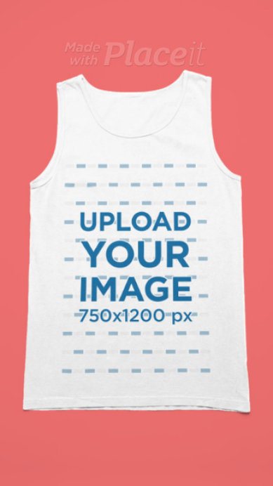 Video of a Comfort Colors Tank Top Placed on a Customizable Background