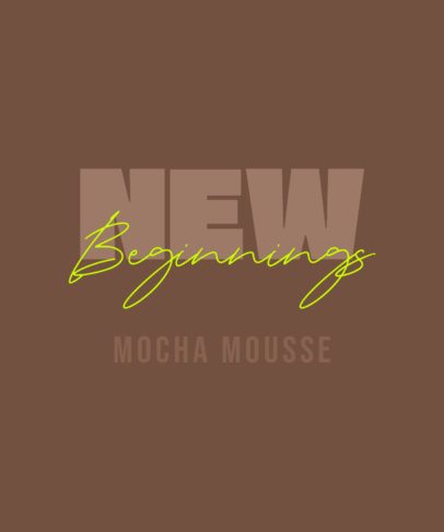 T-Shirt Design Maker Featuring a Theme Inspired by Mocha's Color of the Year 7167a