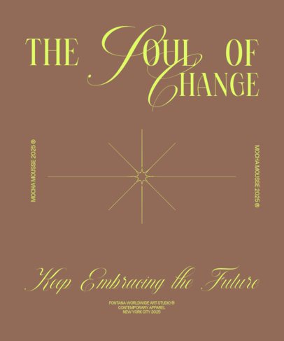 T-Shirt Design Generator With an Inspiring Quote and a Color of the Year Layout 7167b