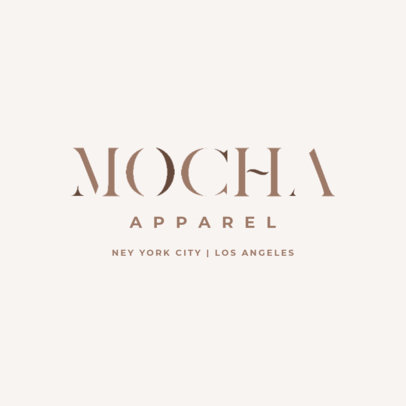 Apparel Boutique Logo Creator With a Mocha-Inspired Style 