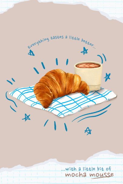 Color Of The Year-Inspired Poster Maker With an Illustrated Breakfast 7167j