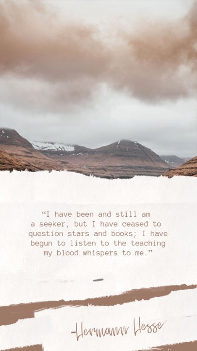 Instagram Story Generator Featuring an Inspiring Quote and a Mocha-Themed Layout