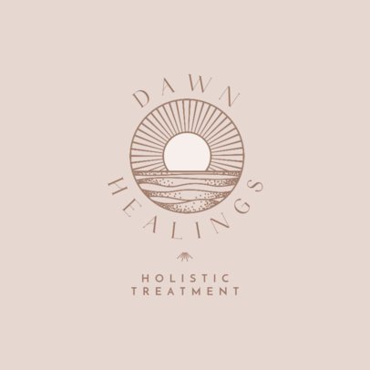 Wellness Logo Maker for a Holistic Treatment With a Mocha-Themed Layout