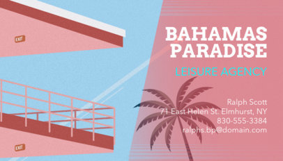 Travel Agency Business Card Maker with Retro Style