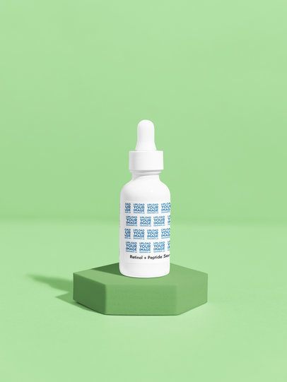 Retinol and Peptide Face Serum Mockup Featuring a Customizable Base m53603