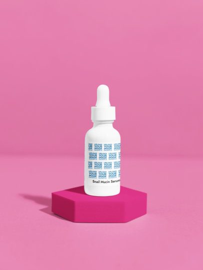 Snail Mucin Facial Serum Mockup Featuring a Colorful Base m53611
