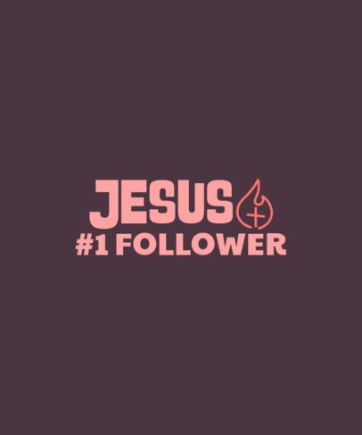 T-Shirt Design Generator for Jesus Followers and a Typography Theme 7169i