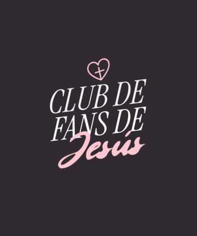 Christian-Themed T-Shirt Design Maker for Jesus Enthusiasts With a Heart Icon