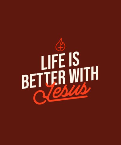 Faithful T-Shirt Design Creator Featuring a Jesus-Themed Phrase 7169k