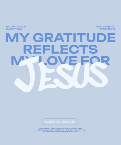 T-Shirt Design Maker Featuring a Gratitude Quote for Christians 7170a