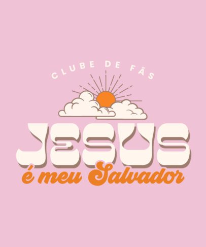 Christian-Themed T-Shirt Design Generator With a Jesus Quote and a Sunset Graphic 
