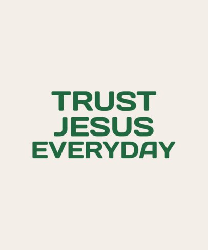 T-Shirt Design Creator With a Jesus Trust-Themed Message 7172c