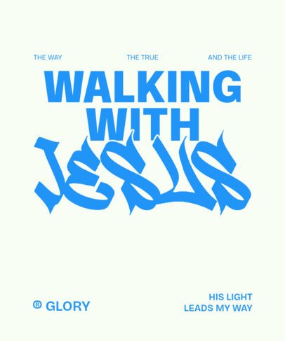 Christian-Themed T-Shirt Design Creator With a Jesus Quote and a Graffiti Font 7172i