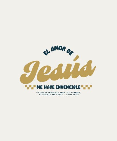 Christian T-Shirt Design Generator Featuring a Bible Verse and a Religious Theme