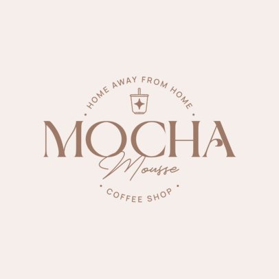 Logo Maker for a Coffee Shop Featuring a Mocha's Color Of The Year-Inspired Aesthetic