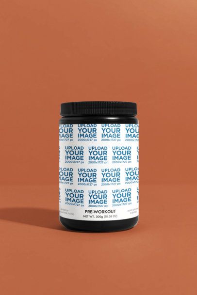 Mockup of a Pre-Workout Watermelon Supplement Placed Against a Colorful Background m53472