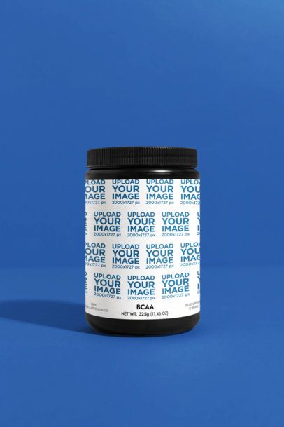 BCAA Grape Supplement Mockup Featuring a Plain Color Surface m53511