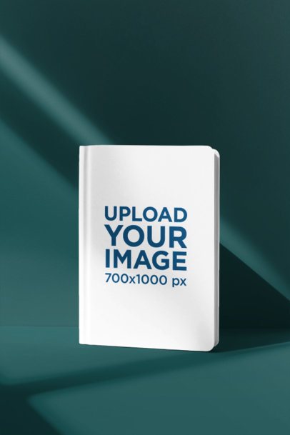AI-Created Mockup Featuring a Hardcover Journal Placed in a Customizable Background