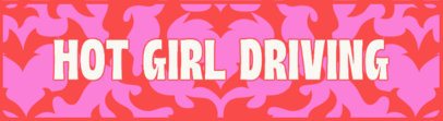 Magnet Design Generator With a Hot Girl Driver Theme and a Pink Aesthetic 7175a