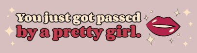 Magnet Design Creator Featuring a Pretty Girl-Themed Quote and a Lips Graphic 7176j