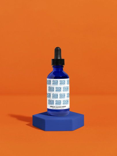 African Mango Drops Supplement Mockup Featuring a Customizable Background m53463