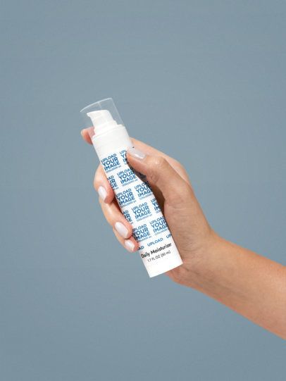 Daily Moisturizer Mockup Featuring a Woman's Hand With Painted Nails m53620