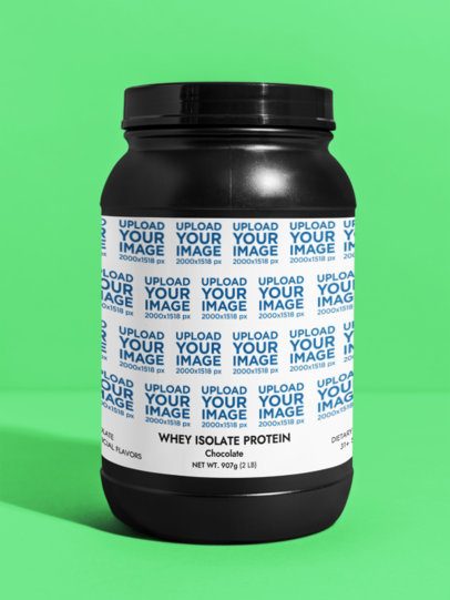 Whey Isolate Protein Mockup Featuring a Colorful Surface m53466