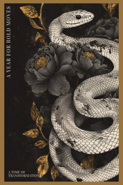 Poster Design Maker With Floral Decorations for Chinese New Year