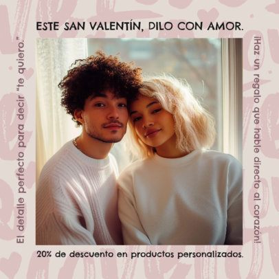 Instagram Post Template With a Limited Valentine's Day Offer Promo 7153c