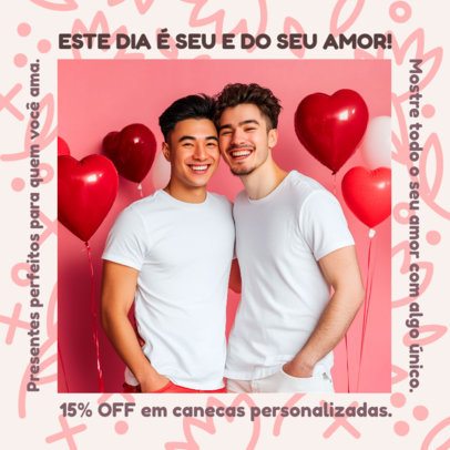 Valentine's Day Instagram Post Maker for a Special Attire Promo Ad 7153e