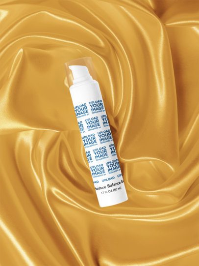Moisture Balance Gel Mockup Featuring a Customizable Silk Surface m53626