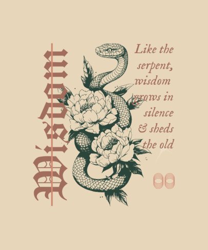 T-Shirt Design Maker Featuring a Snake to Celebrate Chinese New Year