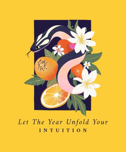 IllustratedT-Shirt Design Creator Featuring a Colorful Aesthetic for Chinese New Year 7185h