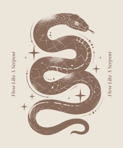 T-Shirt Design Maker Featuring a Serpent-Themed Quote for Chinese New Year