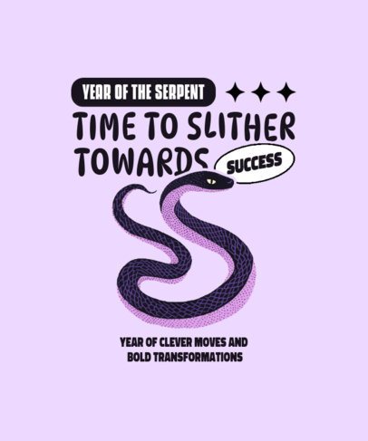 T-Shirt Design Generator to Celebrate the Year of the Serpent With a Snake Graphic