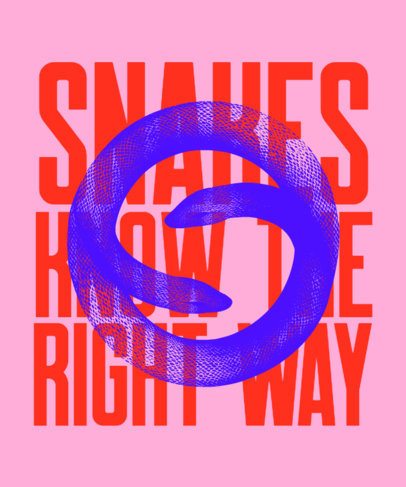 Snake-Themed T-Shirt Design Generator With a Festive Message for Chinese New Year
