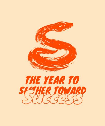 T-Shirt Design Generator Featuring a Snake Chinese New Year-Themed Graphic