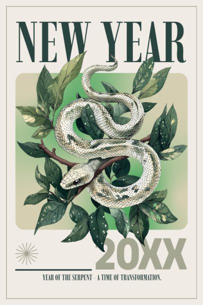 Art Print Template With a Transformation Quote for Chinese New Year