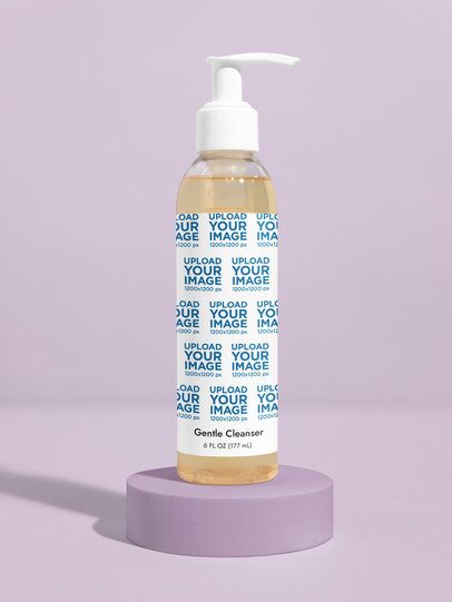 Gentle Face and Body Cleanser Mockup Featuring a Nice Colorful Background m53615