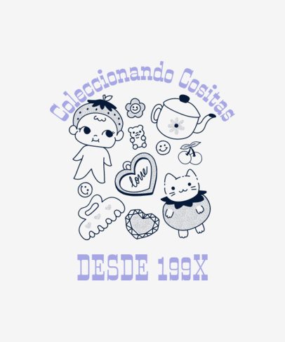 T-Shirt Design Creator With a 90s Quote and Trinket-Themed Graphics