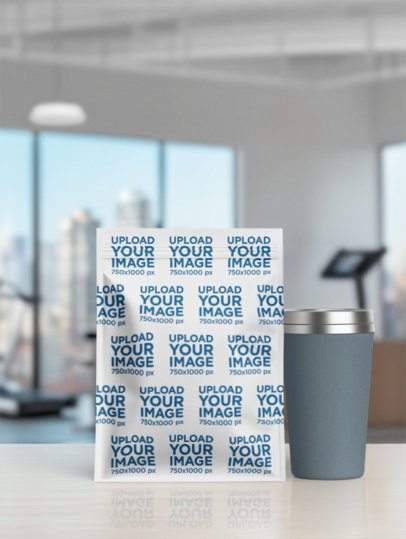 Supplement Zip Bag Mockup Featuring an AI-Created Nice Indoor Setting m53961