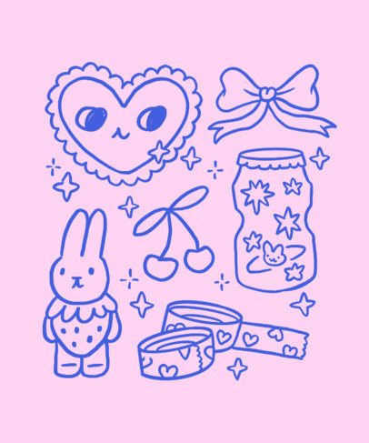 Trinket-Themed T-Shirt Design Template Featuring Sentimental-Value Treasures